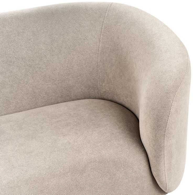 Beliani Dvivietė sofa LOEN, smėlio ir pilkos spalvos
