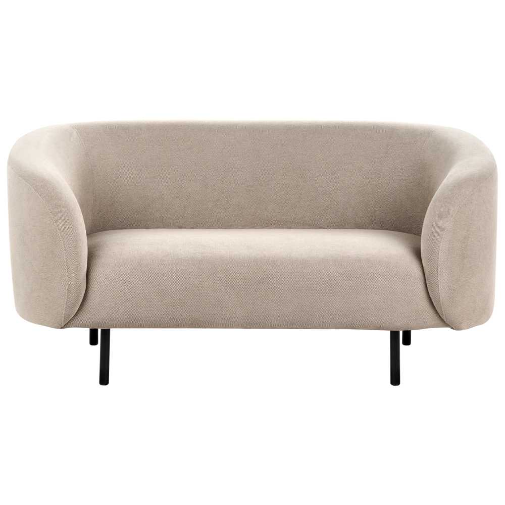 Beliani Dvivietė sofa LOEN, smėlio ir pilkos spalvos