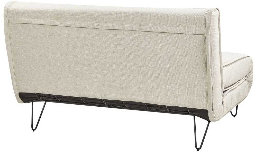 Beliani Dvivietė išskleidžiama sofa VESTFOLD šviesiai smėlio spalvos