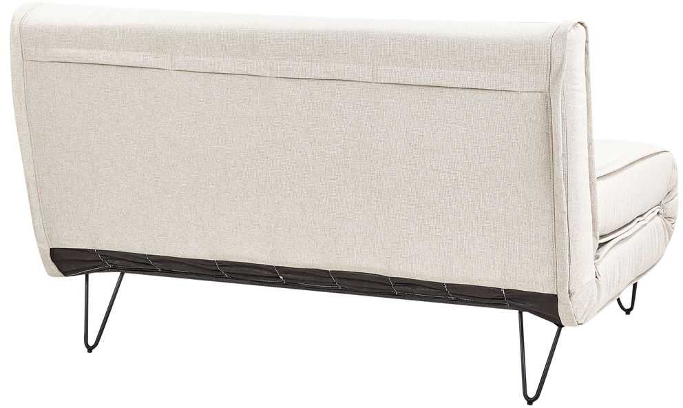 Beliani Dvivietė išskleidžiama sofa VESTFOLD šviesiai smėlio spalvos