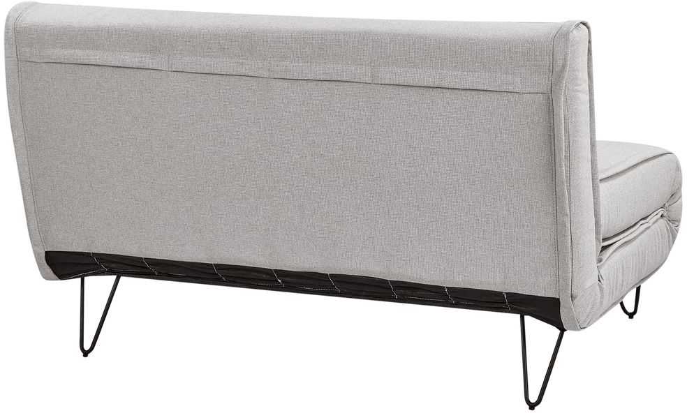 Beliani Dvivietė išskleidžiama sofa VESTFOLD šviesiai pilka