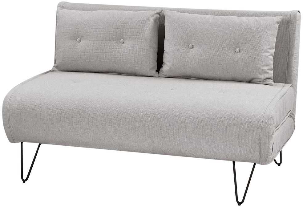 Beliani Dvivietė išskleidžiama sofa VESTFOLD šviesiai pilka