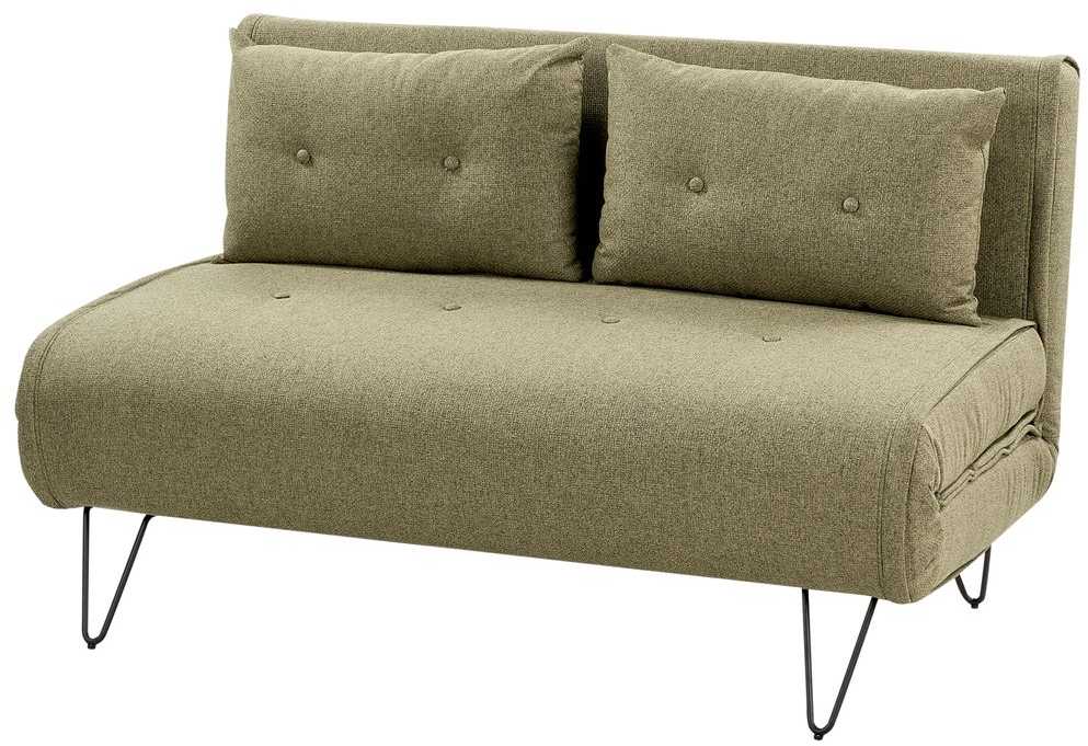 Beliani Dvivietė išskleidžiama sofa VESTFOLD, alyvuogių spalvos