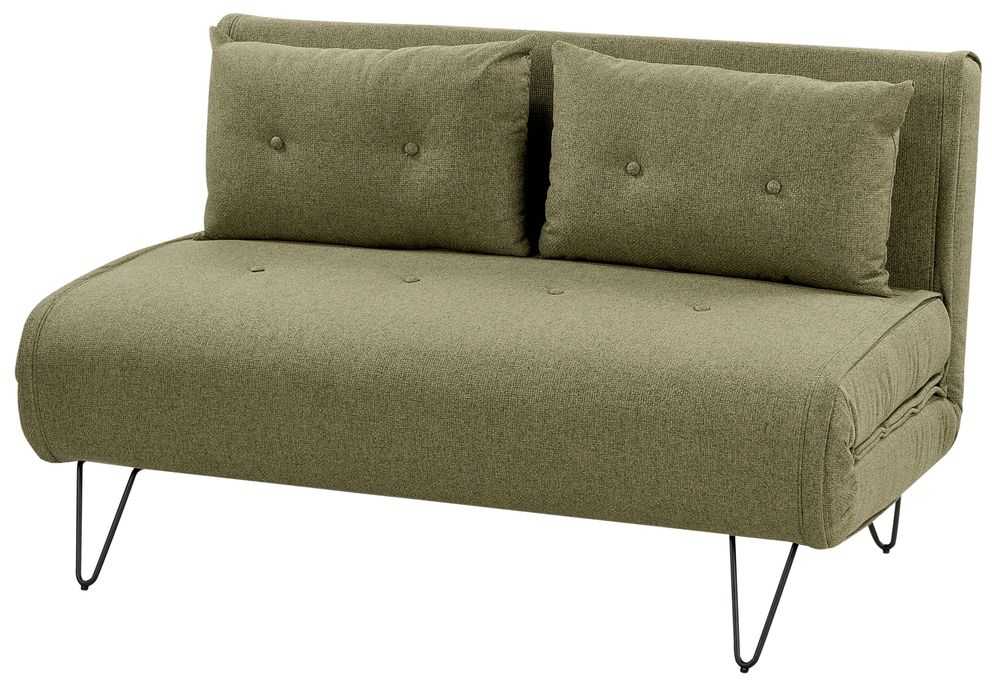 Beliani Dvivietė išskleidžiama sofa VESTFOLD, alyvuogių spalvos