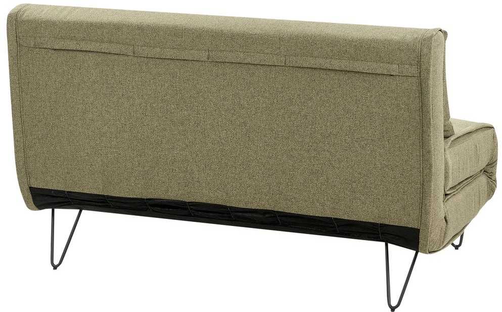 Beliani Dvivietė išskleidžiama sofa VESTFOLD, alyvuogių spalvos