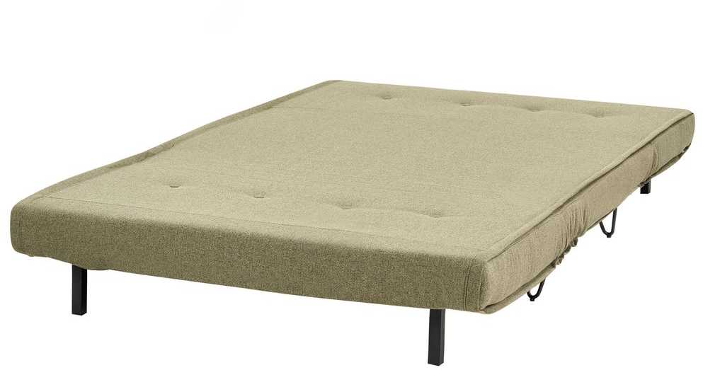 Beliani Dvivietė išskleidžiama sofa VESTFOLD, alyvuogių spalvos