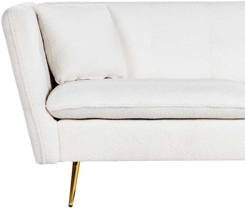 Beliani Trivietė sofa FREDERICA, bouclé audinys, balta