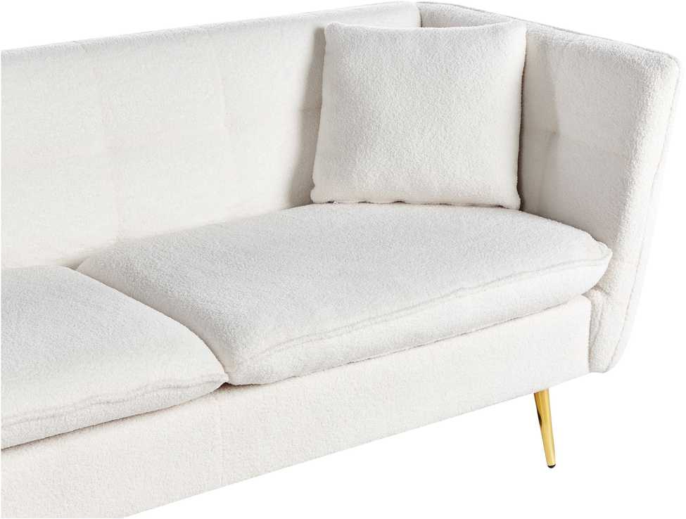 Beliani Trivietė sofa FREDERICA, bouclé audinys, balta