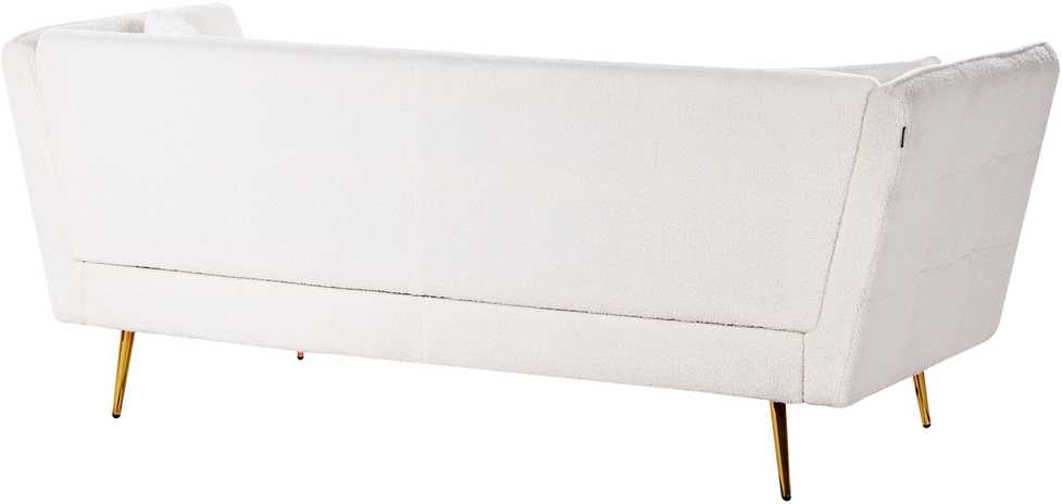Beliani Trivietė sofa FREDERICA, bouclé audinys, balta
