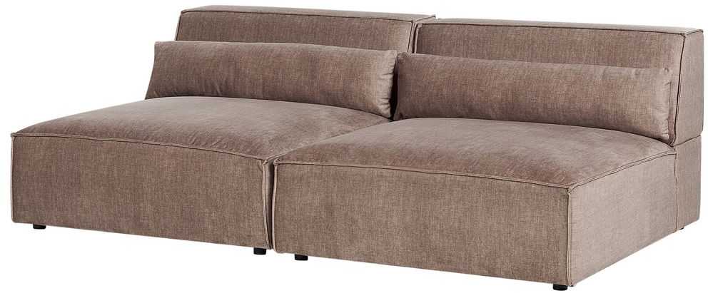Beliani Dvivietė modulinė sofa HELLNAR, šviesiai ruda