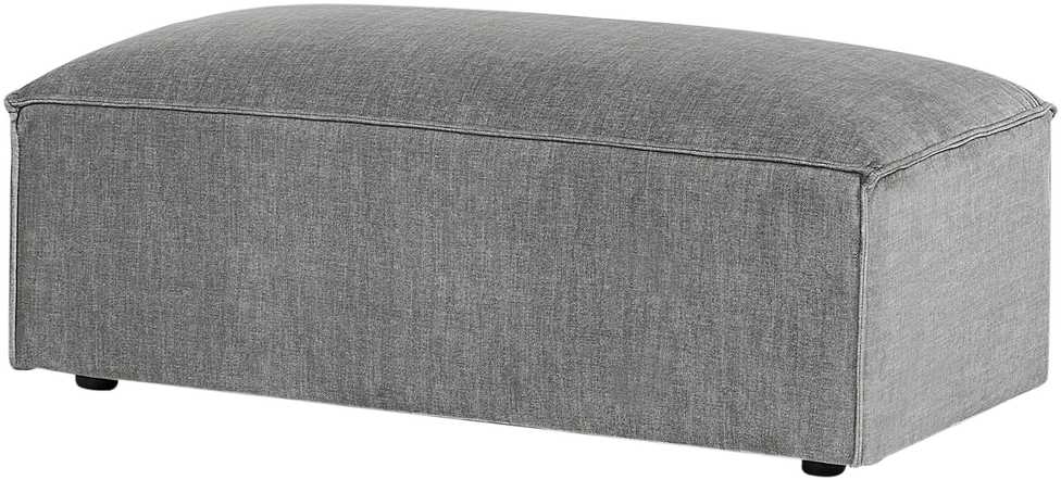 Beliani Trivietė modulinė sofa HELLNAR su otomana, pilka