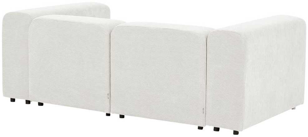 Beliani Modulinė 2 vietų sofa FALSTERBO, balta, velvetas