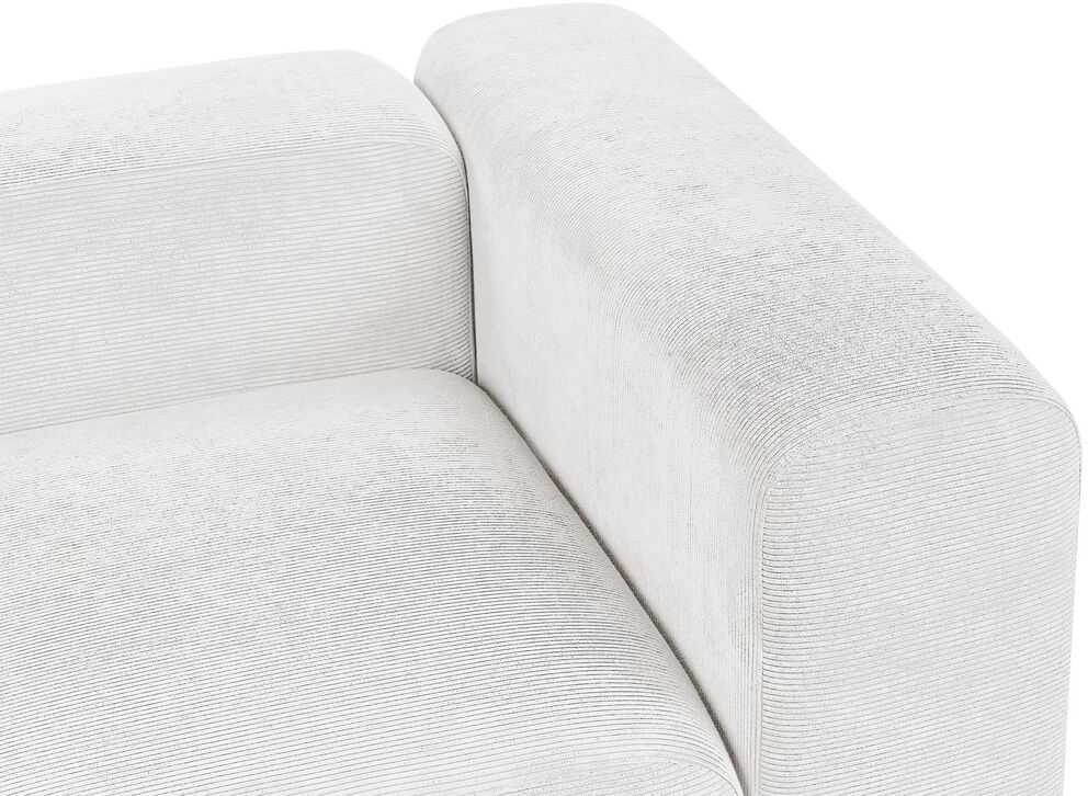 Beliani Modulinė 2 vietų sofa FALSTERBO, balta, velvetas