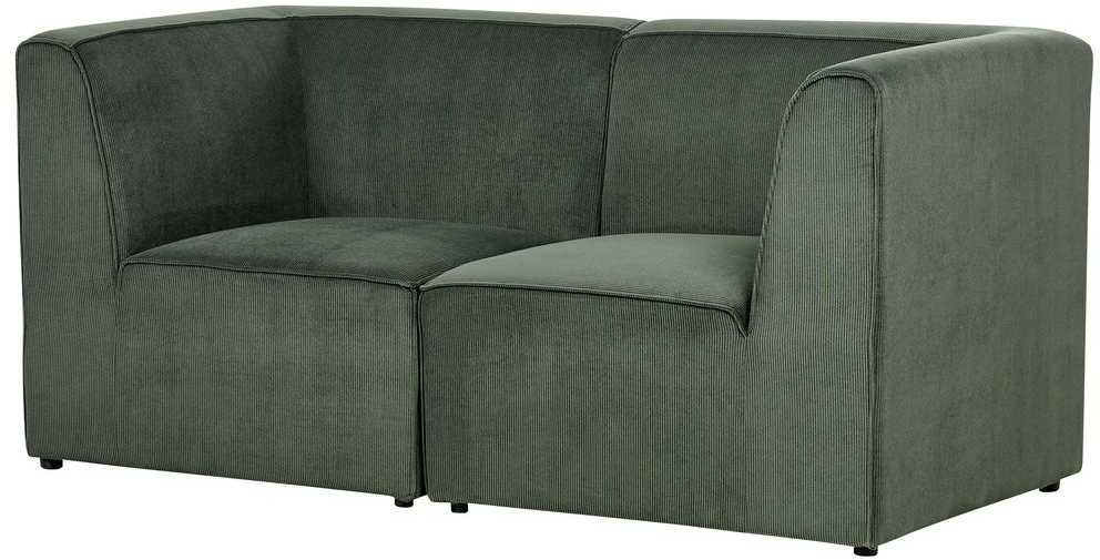 Beliani 2 vietų modulinė sofa LEMVIG, žalia, velvetas