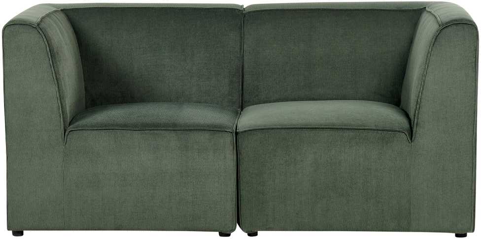 Beliani 2 vietų modulinė sofa LEMVIG, žalia, velvetas