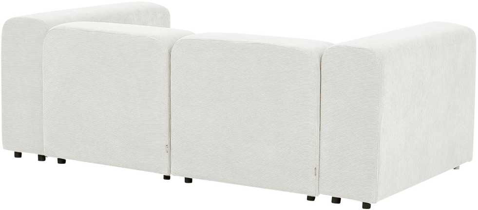 Beliani Modulinė 2 vietų sofa FALSTERBO, balta, velvetas