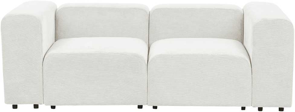 Beliani Modulinė 2 vietų sofa FALSTERBO, balta, velvetas