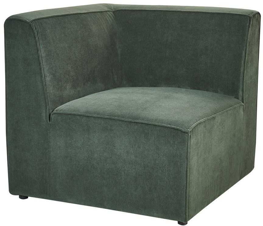 Beliani 2 vietų modulinė sofa LEMVIG, žalia, velvetas