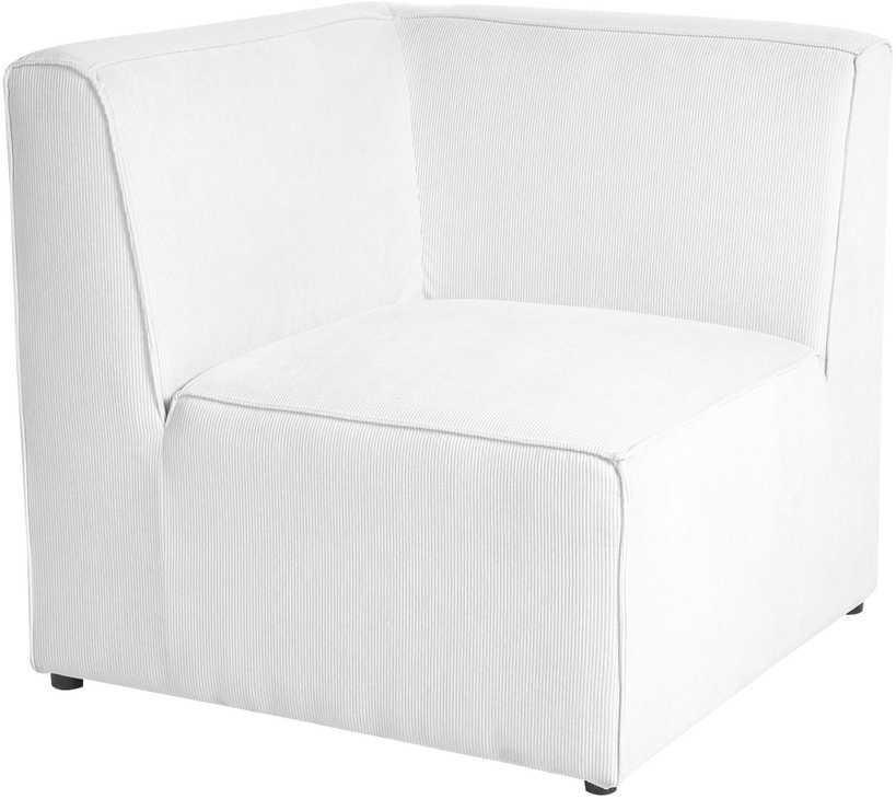 Beliani 2 vietų modulinė sofa LEMVIG, balta, velvetas