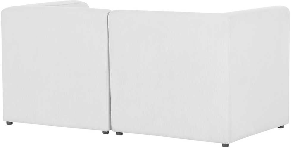 Beliani 2 vietų modulinė sofa LEMVIG, balta, velvetas