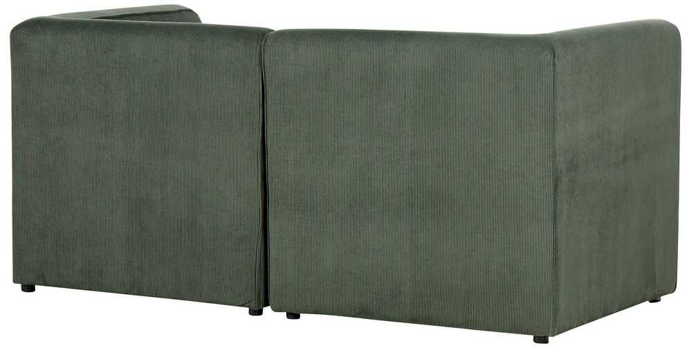 Beliani 2 vietų modulinė sofa LEMVIG, žalia, velvetas