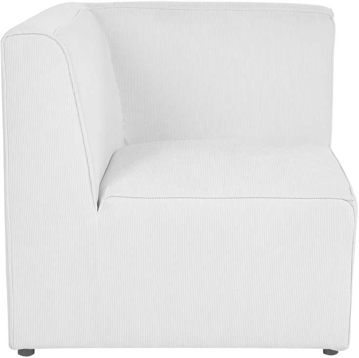 Beliani 2 vietų modulinė sofa LEMVIG, balta, velvetas