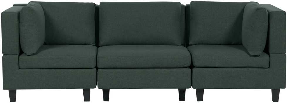 Beliani Modulinė 3 vietų sofa UNSTAD tamsiai žalia