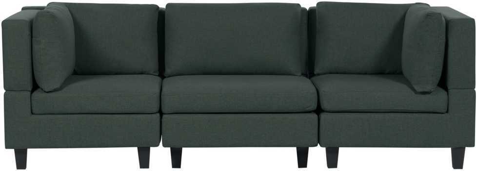 Beliani Modulinė 3 vietų sofa UNSTAD tamsiai žalia