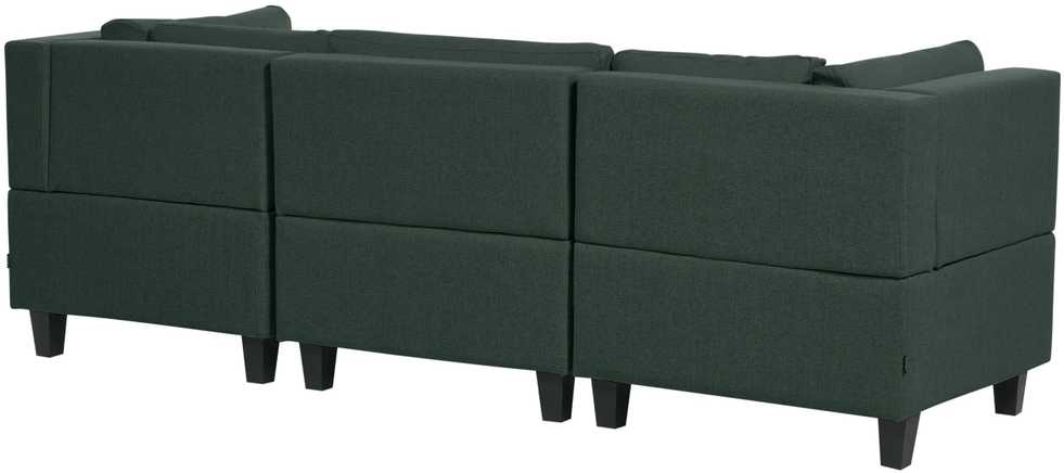 Beliani Modulinė 3 vietų sofa UNSTAD tamsiai žalia