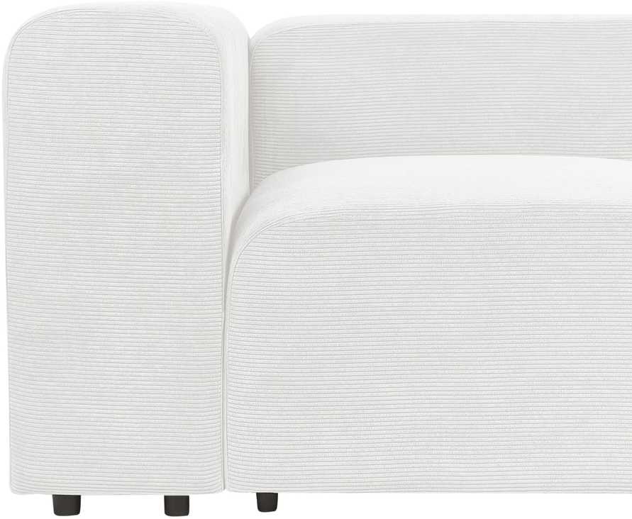 Beliani Modulinė 3 vietų sofa FALSTERBO balta, velvetas