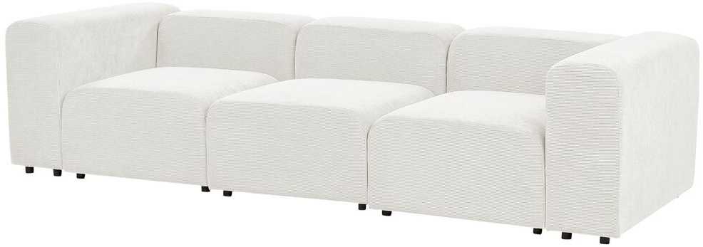 Beliani Modulinė 3 vietų sofa FALSTERBO balta, velvetas
