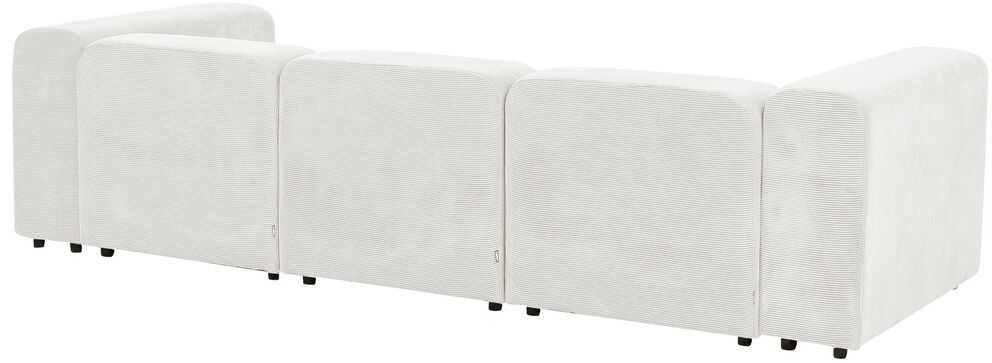 Beliani Modulinė 3 vietų sofa FALSTERBO balta, velvetas