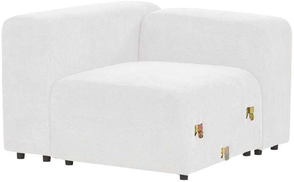 Beliani Modulinė 3 vietų sofa FALSTERBO balta, velvetas
