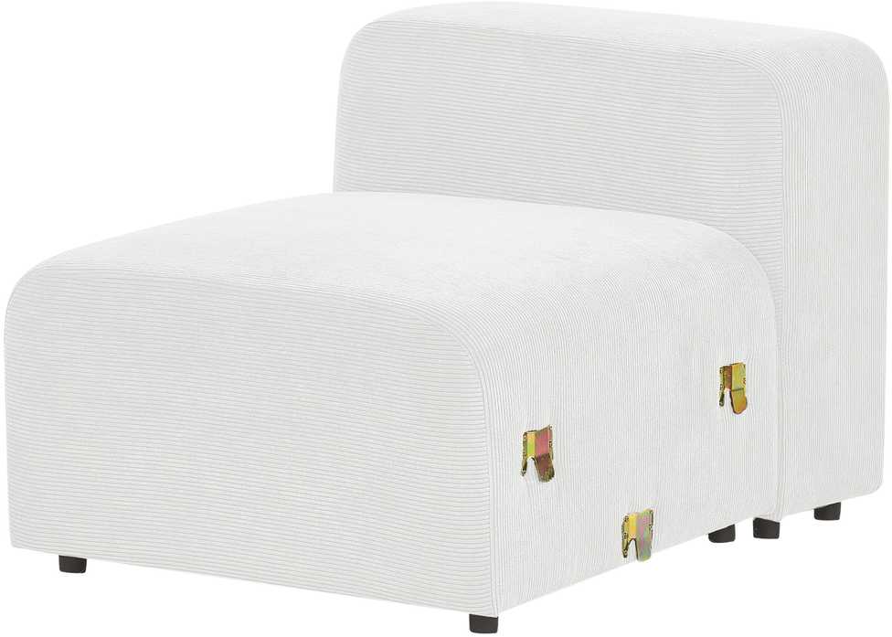 Beliani Modulinė 3 vietų sofa FALSTERBO balta, velvetas