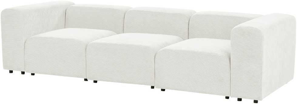 Beliani Modulinė 3 vietų sofa FALSTERBO balta, velvetas