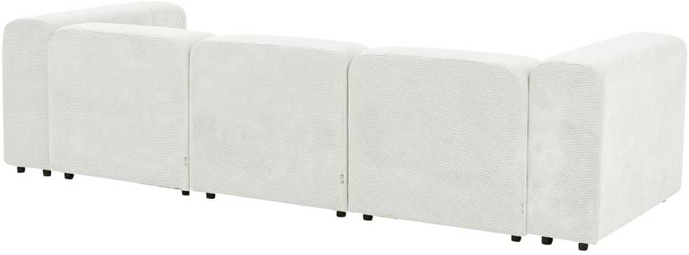 Beliani Modulinė 3 vietų sofa FALSTERBO balta, velvetas