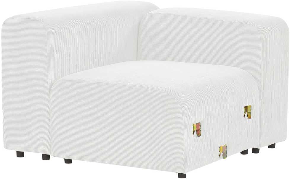 Beliani Modulinė 3 vietų sofa FALSTERBO balta, velvetas