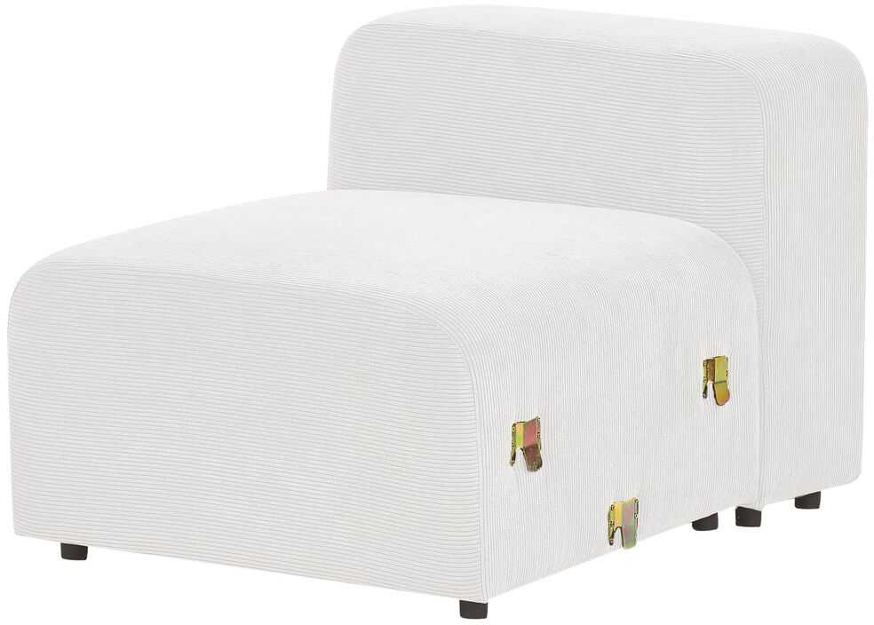 Beliani Modulinė 3 vietų sofa FALSTERBO balta, velvetas