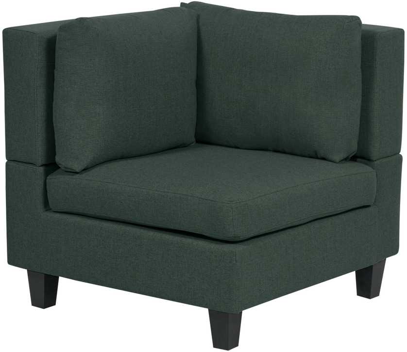 Beliani Penkių vietų modulinė sofa U formos UNSTAD tamsiai žalia