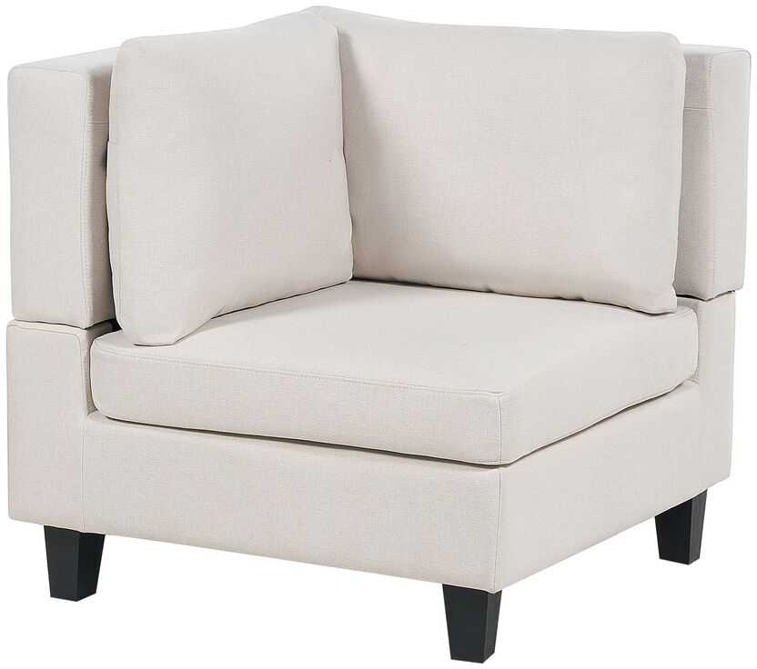Beliani U formos modulinė sofa 5 asmenims UNSTAD šviesiai smėlio spalvos