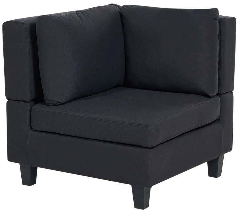 Beliani Modulinė U formos sofa 5 asmenims UNSTAD Juoda