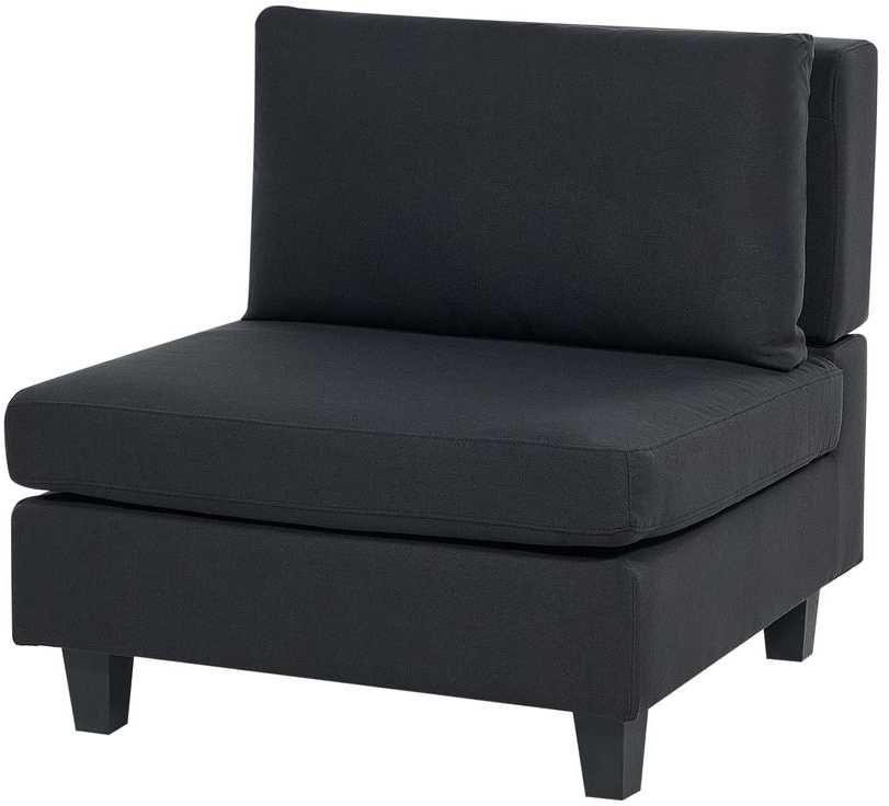 Beliani Modulinė U formos sofa 5 asmenims UNSTAD Juoda