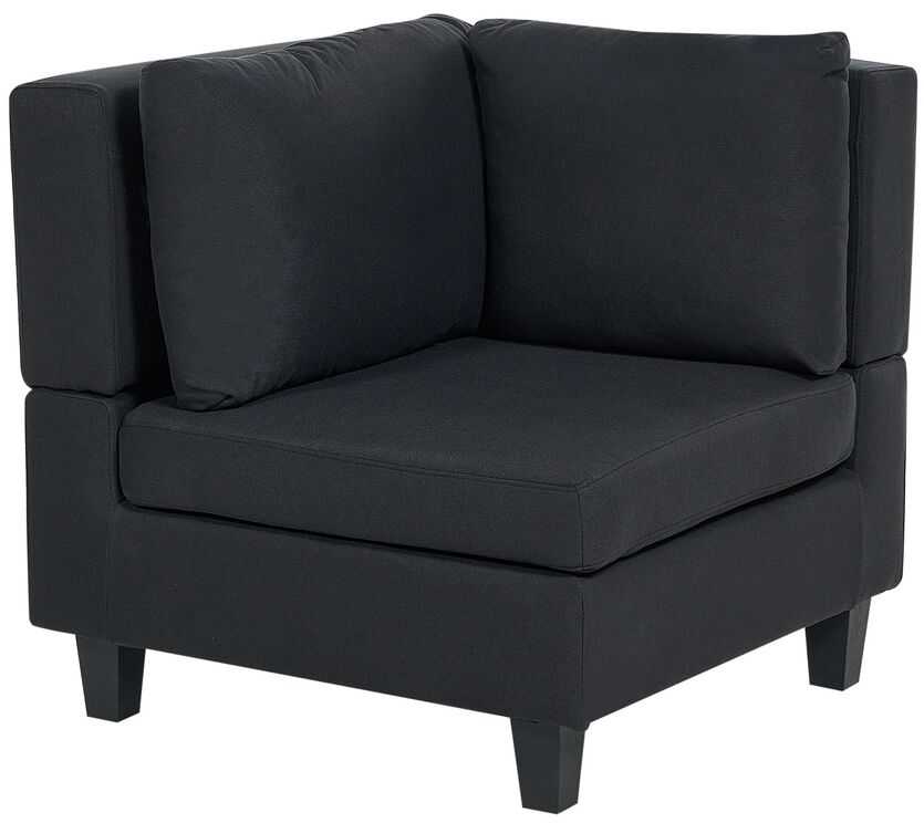 Beliani Modulinė U formos sofa 5 asmenims UNSTAD Juoda