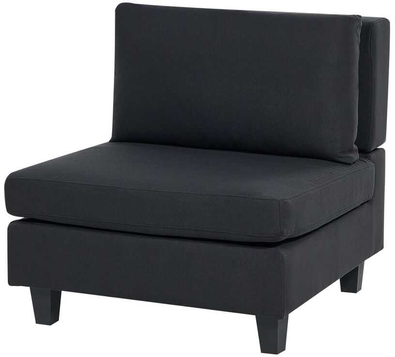 Beliani Modulinė U formos sofa 5 asmenims UNSTAD Juoda