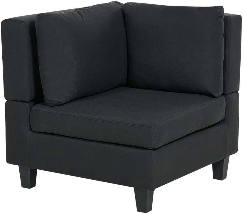 Beliani Modulinė U formos sofa 5 asmenims UNSTAD Juoda