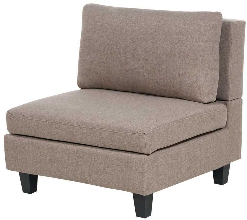 Beliani U formos modulinė sofa 5 asmenims UNSTAD ruda su pufu