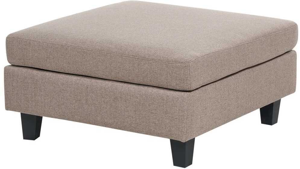 Beliani U formos modulinė sofa 5 asmenims UNSTAD ruda su pufu