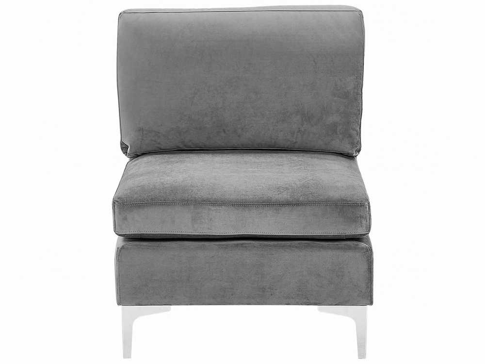 Beliani Modulinė U formos sofa 6 asmenims EVJA pilko veliūro