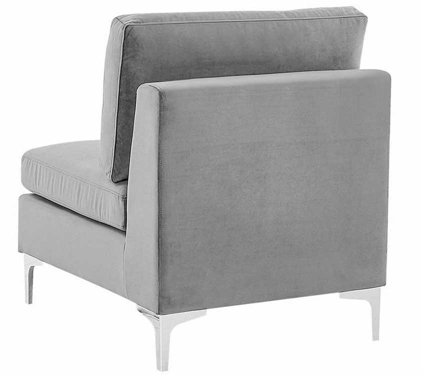 Beliani Modulinė U formos sofa 6 asmenims EVJA pilko veliūro