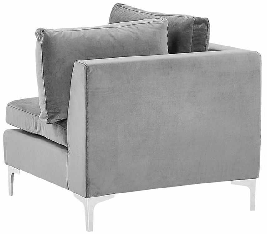 Beliani Modulinė U formos sofa 6 asmenims EVJA pilko veliūro